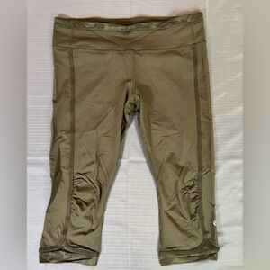 Lululemon Speed Up Tight Mesh Crop Leggings Olive Green Camo Panels Women’s 12